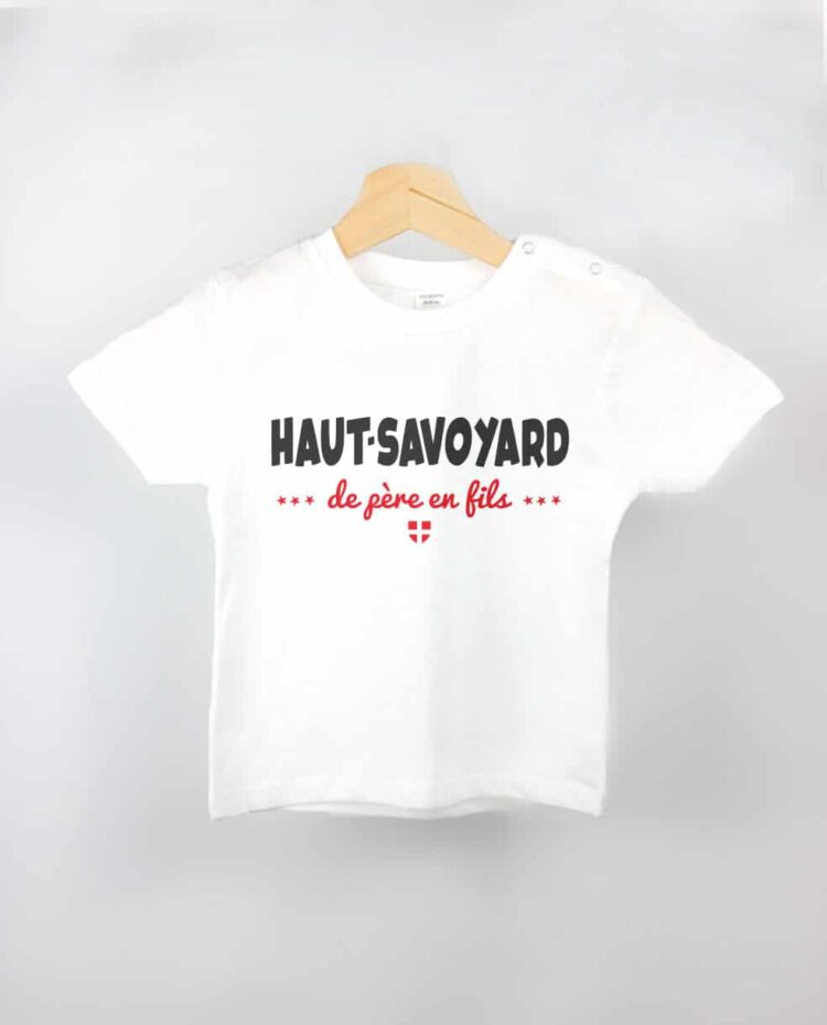 T shirt BEBE blanc haut savoyard de pere en fils