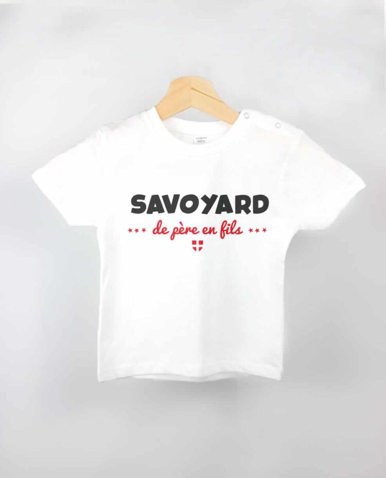 T shirt BEBE blanc savoyard de pere en fils