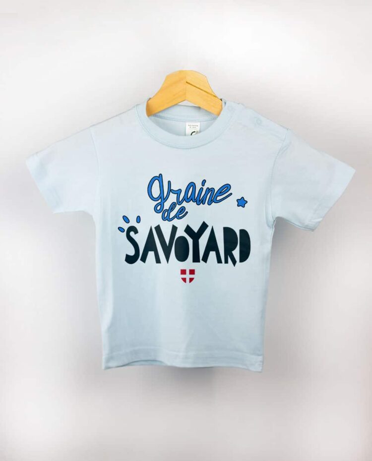 T shirt BEBE bleu clair Graine de savoyard