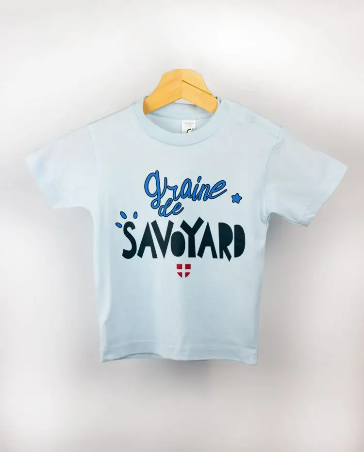 T shirt BEBE bleu clair Graine de savoyard