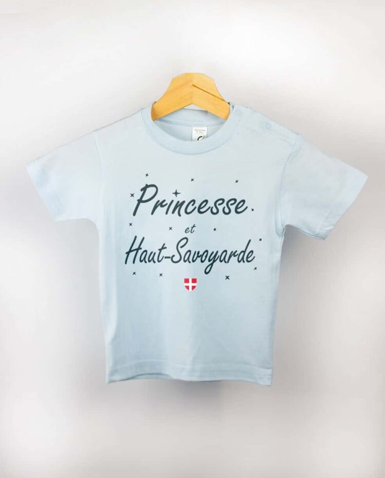 T shirt BEBE bleu clair Princesse Haut Savoyarde