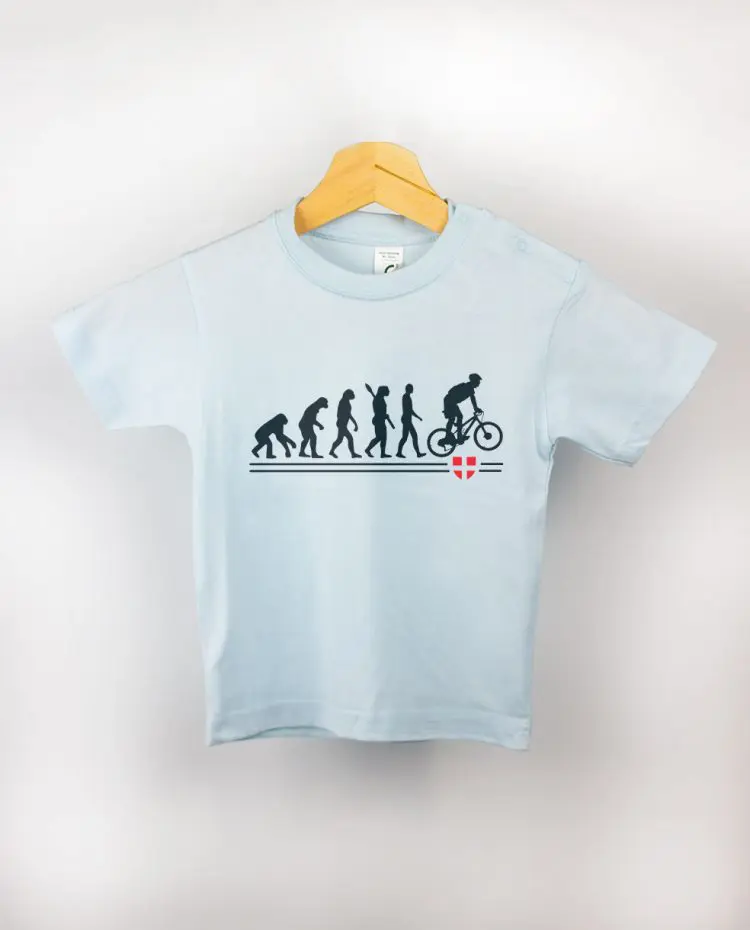 T shirt BEBE bleu clair evolution vtt cross