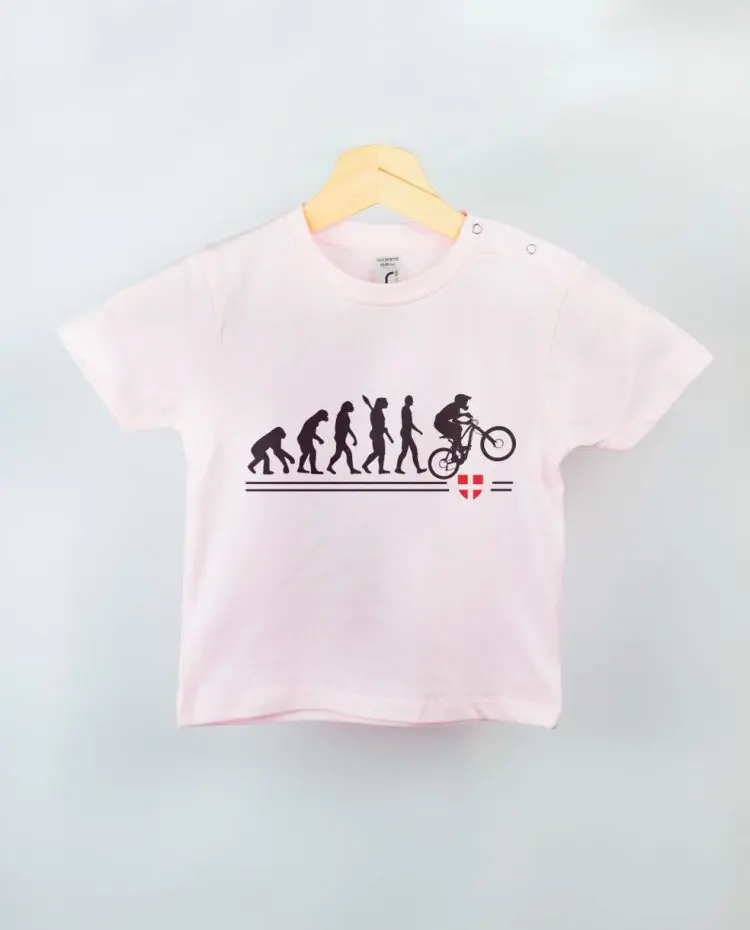 T shirt BEBE rose Evolution VTT Descente