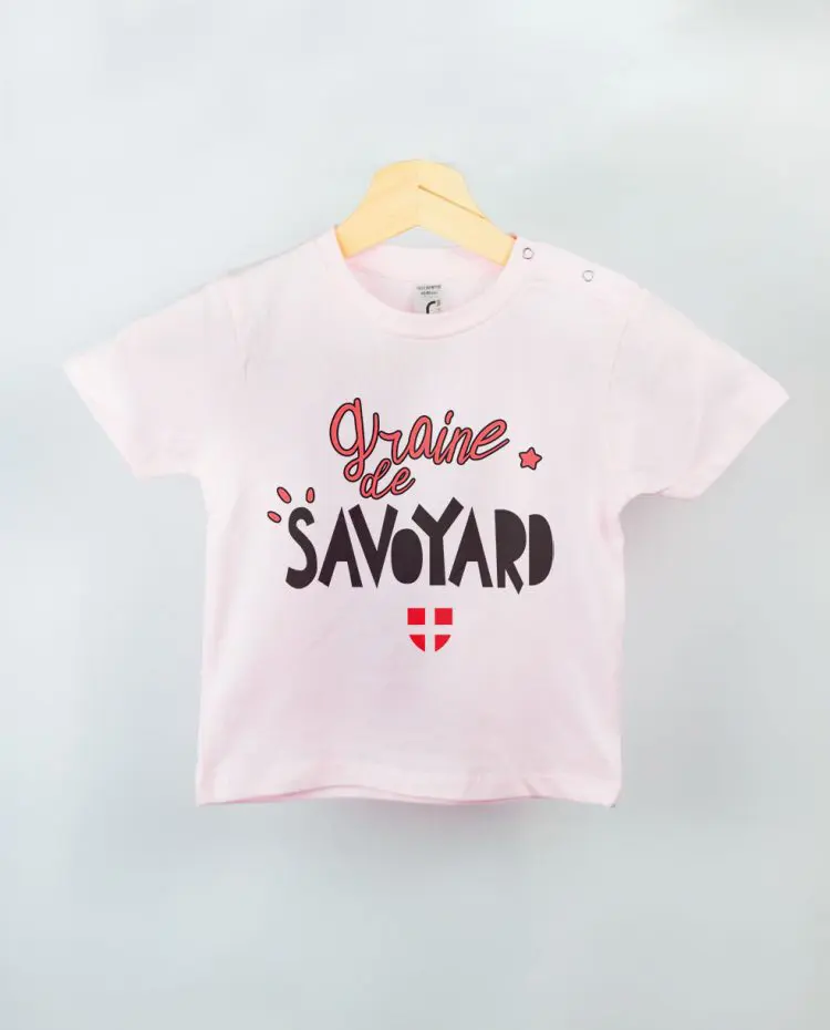 T shirt BEBE rose Graine de savoyard