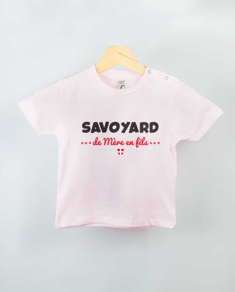 T shirt BEBE rose Savoyard de mère en fils