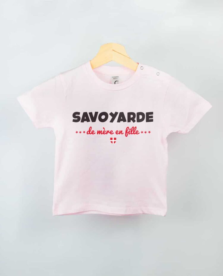 T shirt BEBE rose Savoyarde de mere en fille