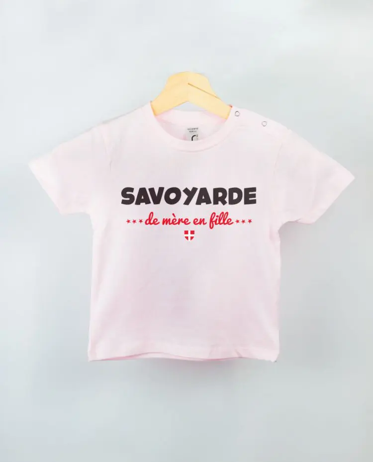 T shirt BEBE rose Savoyarde de mere en fille