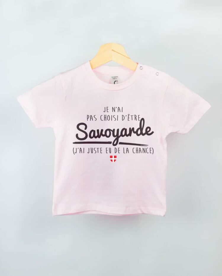 T shirt BEBE rose choisie chance savoyarde