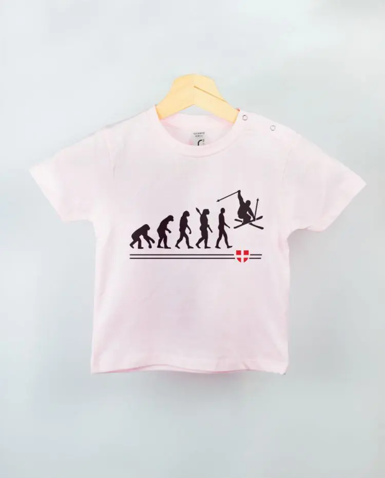 T shirt BEBE rose evoluiton ski