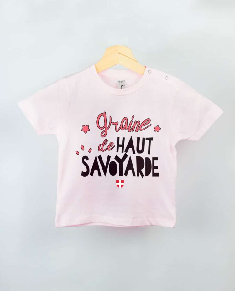 T shirt BEBE rose graine de haut savoyarde fille