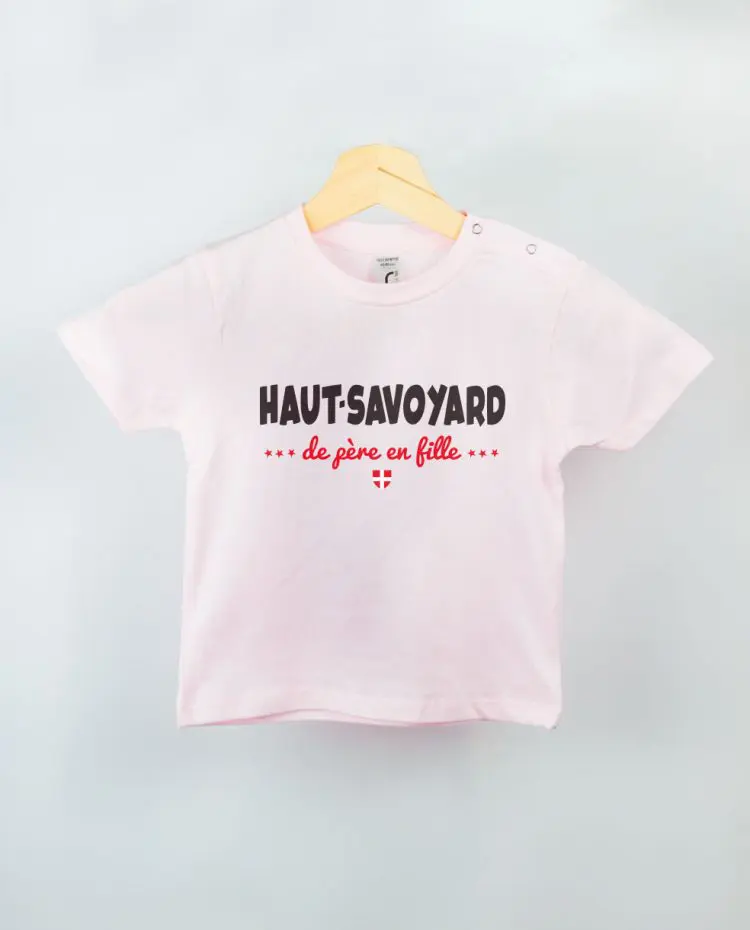 T shirt BEBE rose haut savoyard de pere en fille