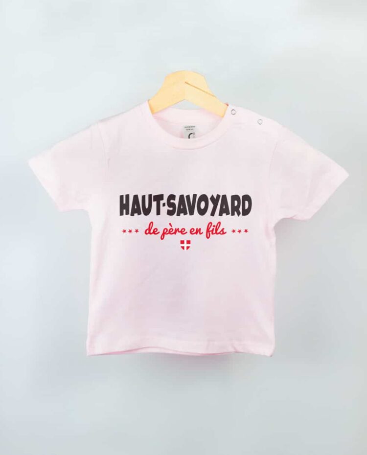 T shirt BEBE rose haut savoyard de pere en fils