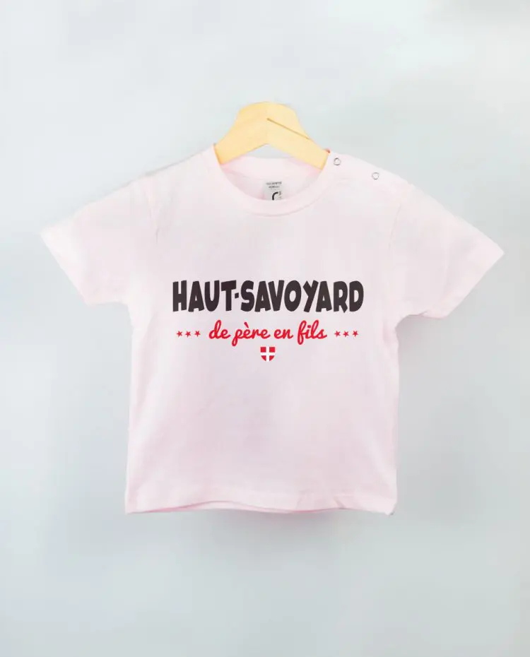 T shirt BEBE rose haut savoyard de pere en fils