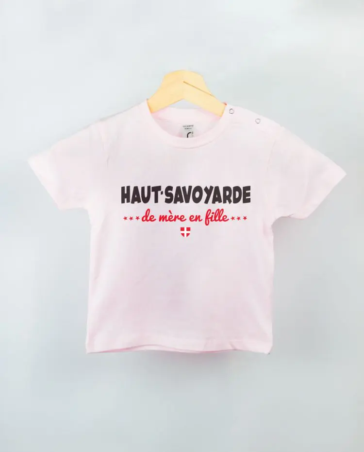 T shirt BEBE rose haut savoyarde de mere en fille
