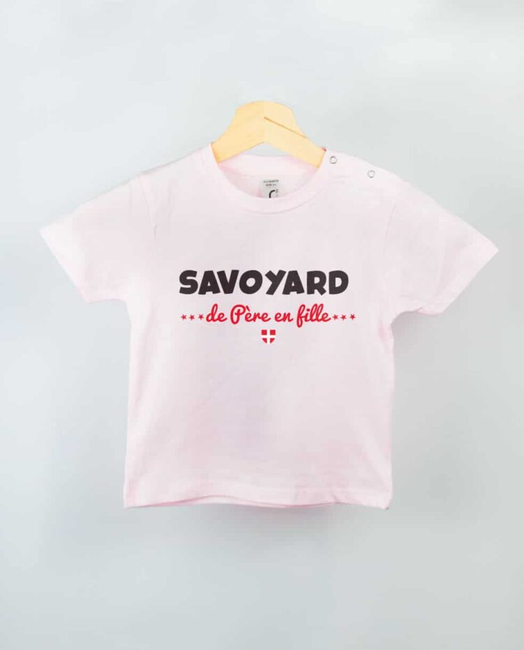 T shirt BEBE rose savoyard de pere en fille