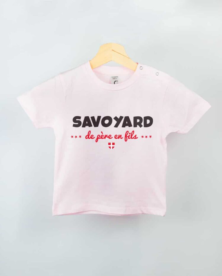 T shirt BEBE rose savoyard de pere en fils