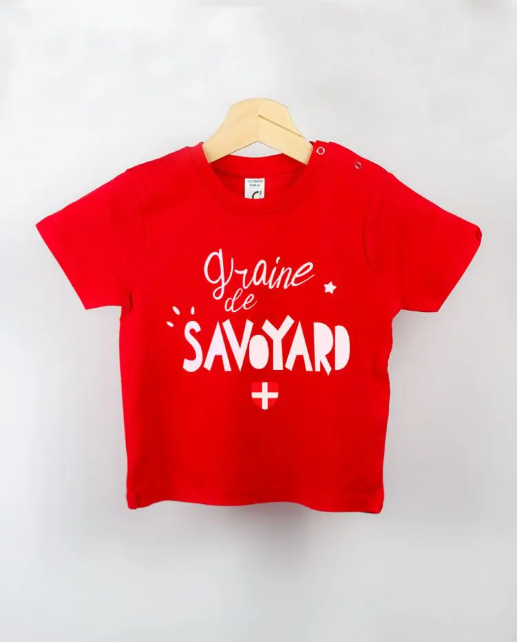 T shirt BEBE rouge Graine de savoyard