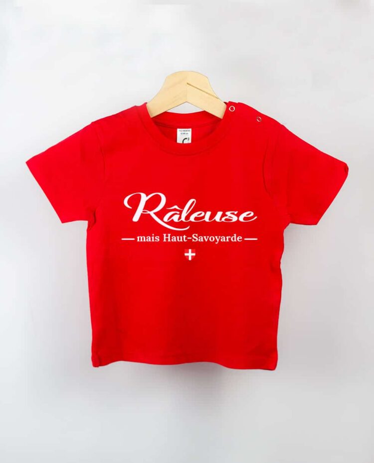 T shirt BEBE rouge Raleuse haut savoyarde