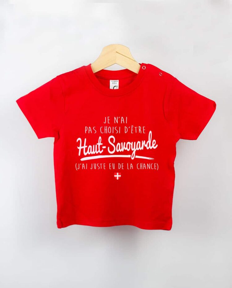 T shirt BEBE rouge choisi haut savoyarde