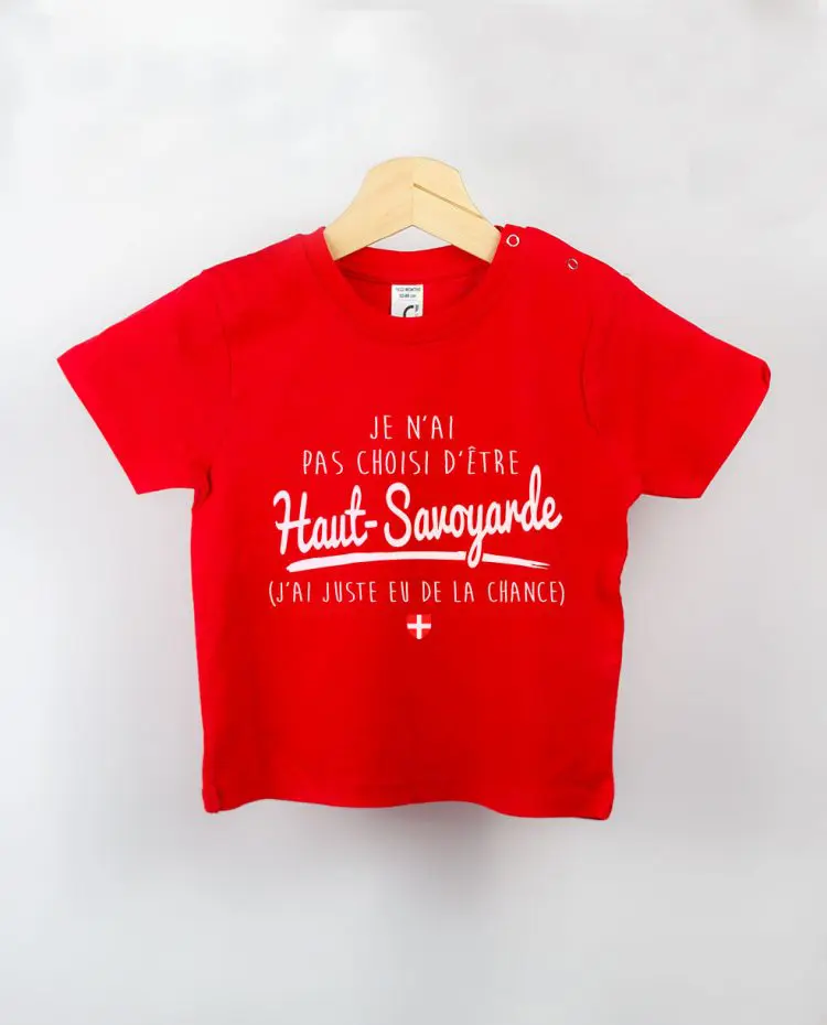T shirt BEBE rouge choisi haut savoyarde