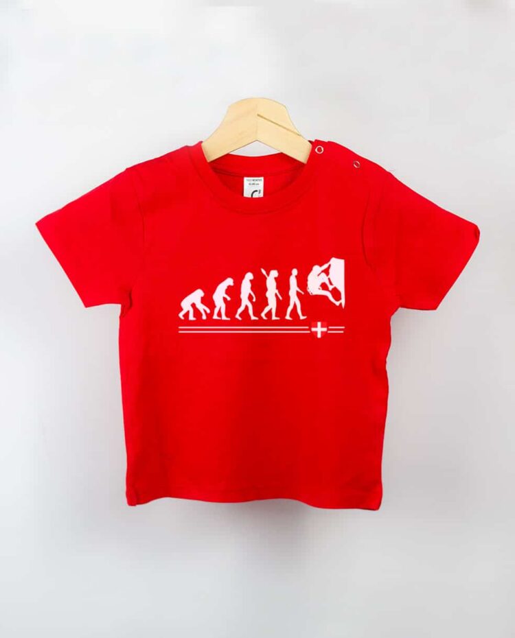 T shirt BEBE rouge evoluiton Escalade