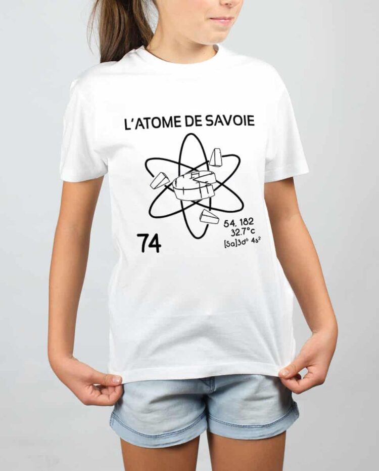 T shirt Blanc enfant fille ENFANT latome de savoie 74