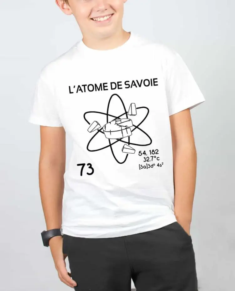 T shirt Blanc enfant garcon ENFANT latome de savoie 73