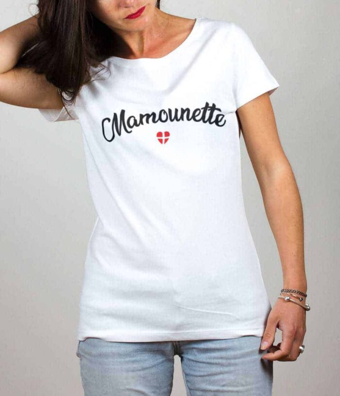 T shirt femme blanc Mamounette