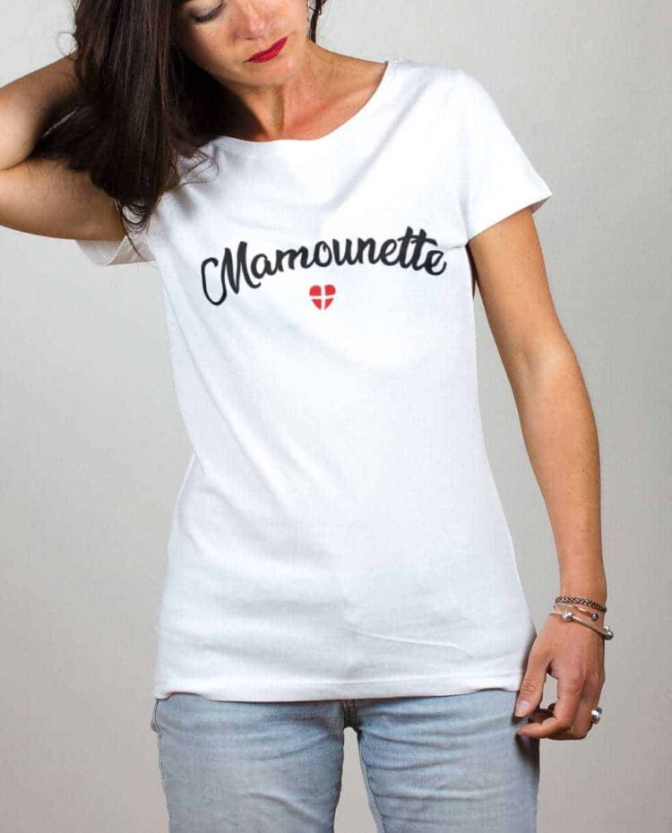 T shirt femme blanc Mamounette