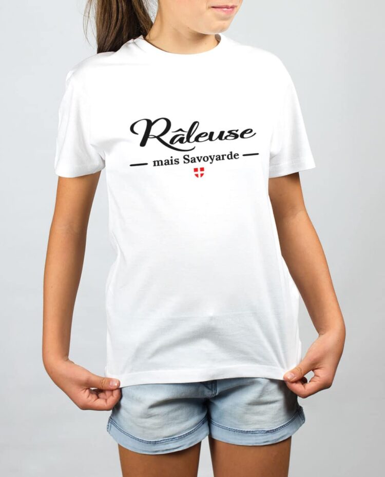 t shirt enfant blanc fille Raleuse savoyarde