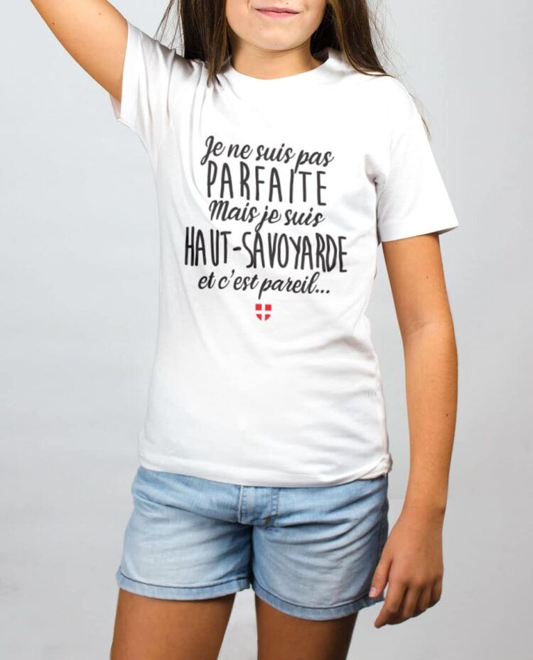 t shirt enfant blanc fille parfaite haut savoyarde