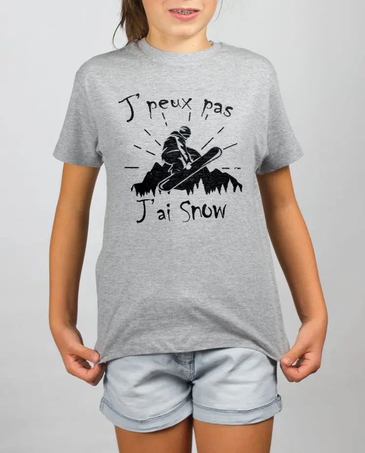 t shirt enfant gris fille 1