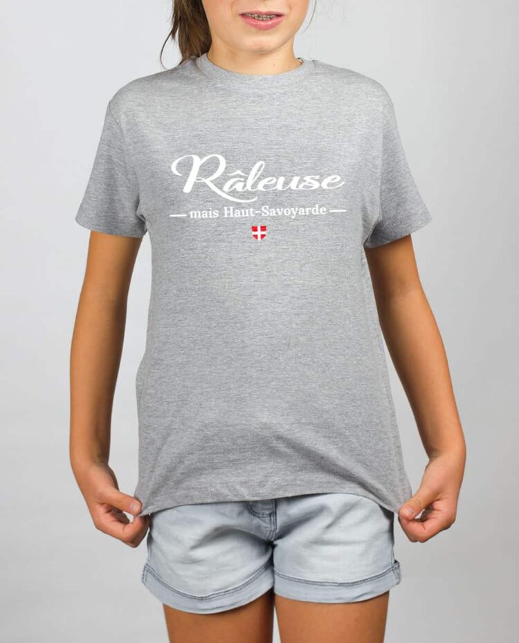 t shirt enfant gris fille Raleuse haut savoyarde