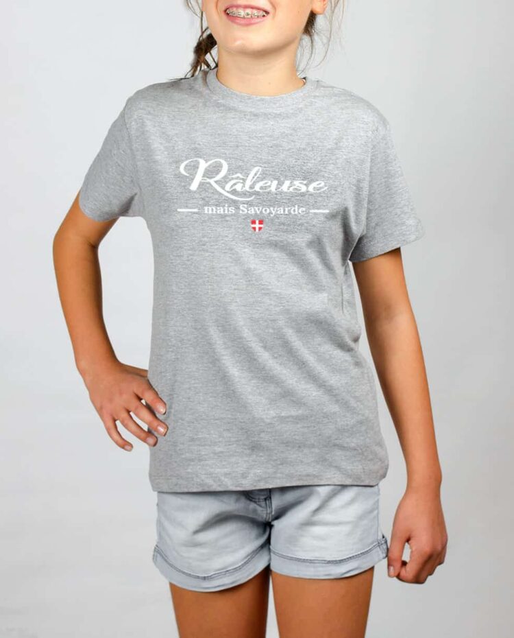 t shirt enfant gris fille Raleuse savoyarde