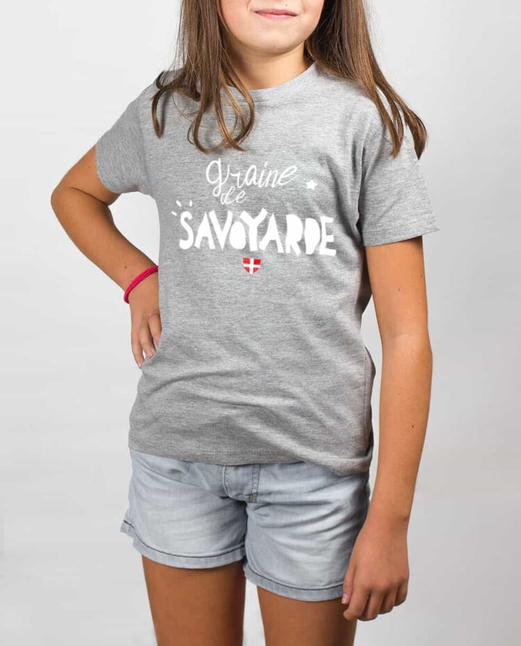 t shirt enfant gris fille graine de savoyarde fille