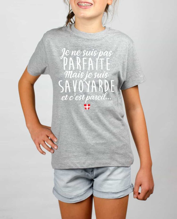 t shirt enfant gris fille parfaite Savoyarde