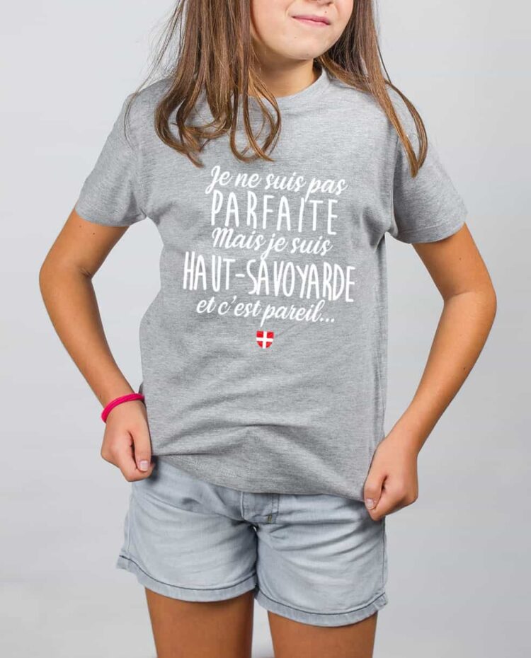 t shirt enfant gris fille parfaite haut savoyarde