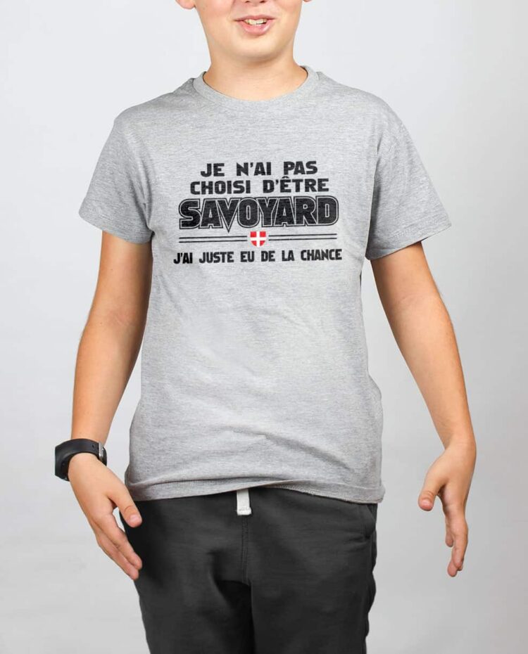 t shirt enfant gris garcon choisie chance savoyard