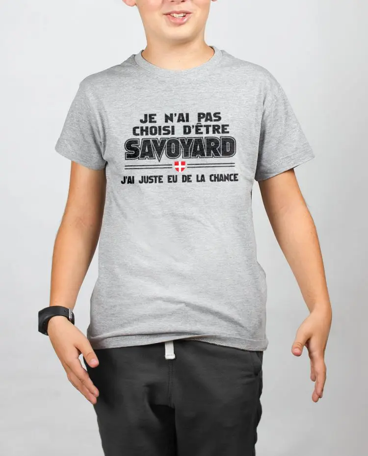 t shirt enfant gris garcon choisie chance savoyard