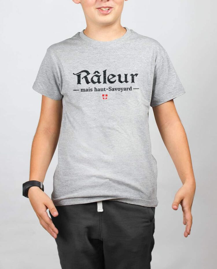 t shirt enfant gris garcon raleur haut savoyard