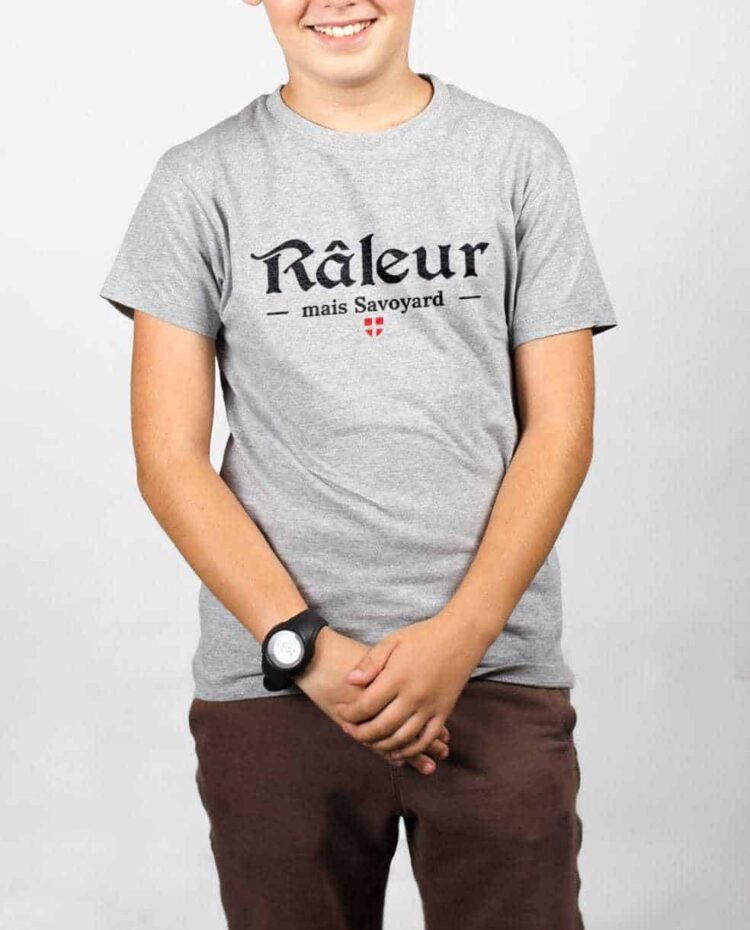 t shirt enfant gris garcon raleur savoyard