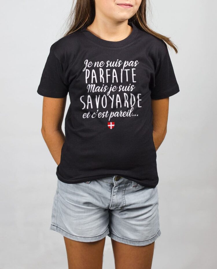 t shirt enfant noir fille parfaite Savoyarde