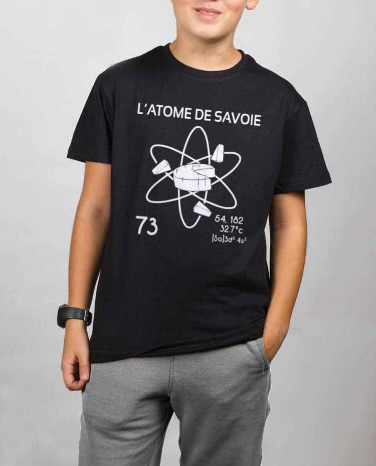 t shirt enfant noir garcon la tomme de savoie 73