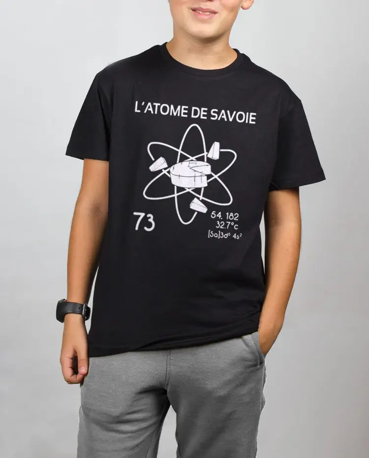 t shirt enfant noir garcon la tomme de savoie 73