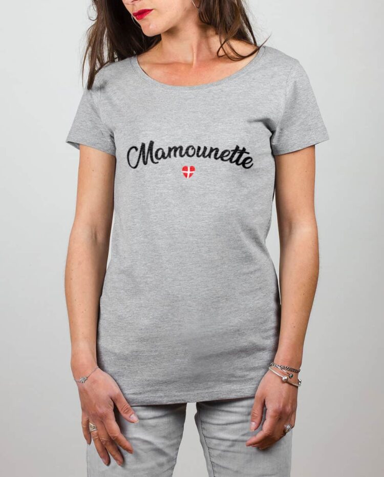 t shirt femme gris Mamounette