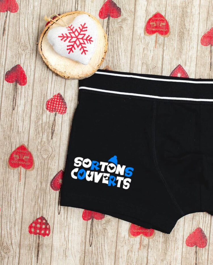 Boxer noir homme Mockup Sortons Couverts