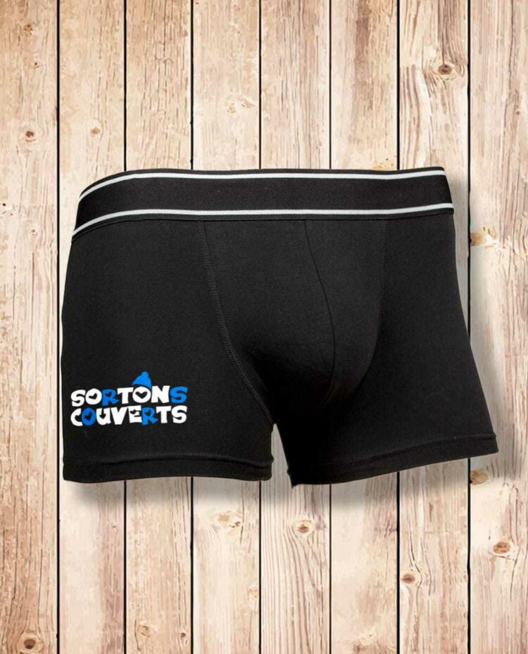 Boxer noir homme Produit Sortons Couverts