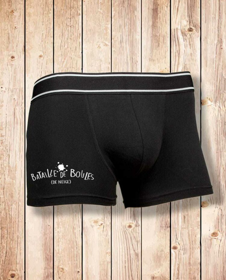 Boxer noir homme Produit bataille de boules