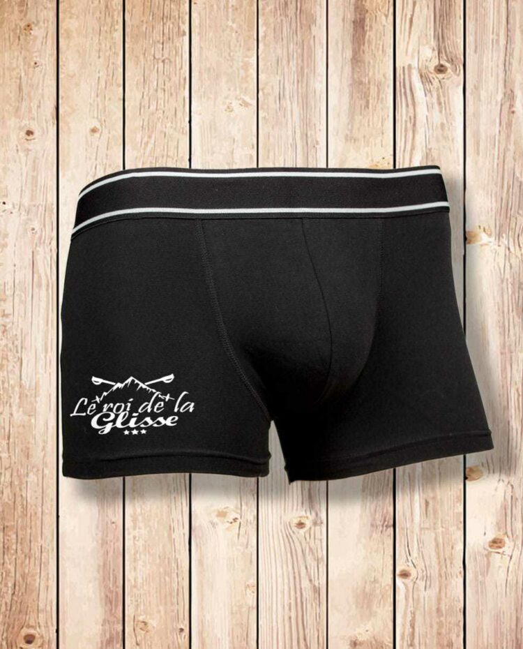 Boxer noir homme Produit le roi de la glisse