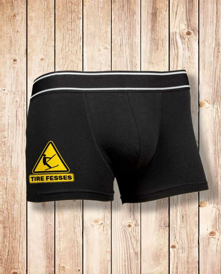 Boxer noir homme Produit tire fesse